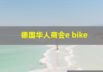 德国华人商会e bike